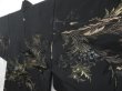 Photo2: 4520T07z590 Vintage Japanese Kimono Silk HAORI Flowers Black (2)