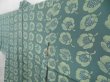 Photo2: 4520T10z610 Vintage Japanese Kimono Silk HAORI Flower Mint green (2)