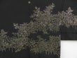 Photo3: 4520T11z660 Vintage Japanese Kimono Silk HAORI Flowers Black (3)