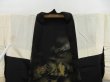 Photo8: 4520T13z510 Vintage Japanese Kimono Silk HAORI Mountain Black (8)