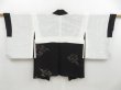 Photo7: 4524T06z630 Vintage Japanese Kimono Silk HAORI Fylfot Black (7)