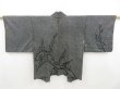 Photo2: 4525T07z420 Vintage Japanese Kimono Silk SHIBORI HAORI Plum tree Black (2)