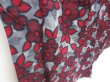 Photo3: 4525T08z700 Vintage Japanese Kimono Cotton KOMON Flower Dark red (3)