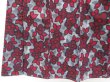 Photo4: 4525T08z700 Vintage Japanese Kimono Cotton KOMON Flower Dark red (4)