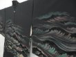 Photo2: 4525T09z720 Vintage Japanese Kimono Silk HAORI Cloud Black (2)