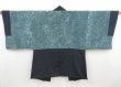 Photo2: 4525T14z590 Vintage Japanese Kimono Silk Men's HAORI  Dark gray (2)