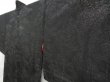 Photo2: 4526T03z620 Vintage Japanese Kimono Silk HAORI Trees Black (2)