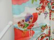 Photo5: 4526T06z610 Vintage Japanese Kimono Synthetic Girl's  Royal cart Off-white (5)