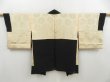 Photo6: 4526T08z620 Vintage Japanese Kimono Silk HAORI Chrysanthemum Black (6)