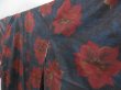 Photo2: 4526T11z800 Vintage Japanese Kimono Silk OSHIMA TSUMUGI Flower (2)