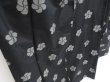 Photo3: 4526T12z830 Vintage Japanese Kimono Silk OSHIMA TSUMUGI Black (3)