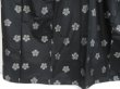 Photo4: 4526T12z830 Vintage Japanese Kimono Silk OSHIMA TSUMUGI Black (4)