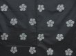 Photo5: 4526T12z830 Vintage Japanese Kimono Silk OSHIMA TSUMUGI Black (5)