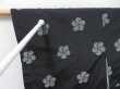 Photo7: 4526T12z830 Vintage Japanese Kimono Silk OSHIMA TSUMUGI Black (7)