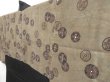 Photo2: 4530T05z580 Vintage Japanese Kimono Silk Men's HAORI Old coins Black (2)