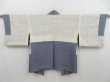 Photo7: 4530T08z480 Vintage Japanese Kimono Silk HAORI Shibakusa Lavender gray (7)