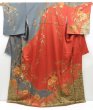 Photo1: 4530T11z1020  Japanese Kimono Silk TSUKESAGE Artist work Red-Brown (1)