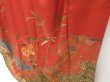 Photo4: 4530T11z1020  Japanese Kimono Silk TSUKESAGE Artist work Red-Brown (4)