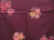 Photo4: 4530T12z740 Vintage Japanese Kimono Silk OMESHI Rose Dark grape (4)