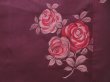 Photo5: 4530T12z740 Vintage Japanese Kimono Silk OMESHI Rose Dark grape (5)