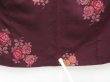 Photo7: 4530T12z740 Vintage Japanese Kimono Silk OMESHI Rose Dark grape (7)