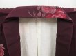 Photo8: 4530T12z740 Vintage Japanese Kimono Silk OMESHI Rose Dark grape (8)