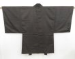 Photo4: 4601T02z500 Vintage Japanese Kimono Silk Men's HAORI Dragon Dark brown (4)