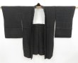 Photo4: 4601T03z510 Vintage Japanese Kimono Silk HAORI Flower Black (4)