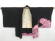 Photo5: 4601T11z440 Vintage Japanese Kimono Silk HAORI Wave Black (5)