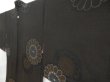 Photo2: 4601T12z700 Vintage Japanese Kimono Silk HAORI Chrysanthemum Black (2)