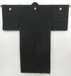 Photo1: 4601T14z900 Vintage Japanese Kimono Silk Men's  Plain Black (1)