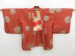 Photo8: 4602T03z450 Vintage Japanese Kimono Silk HAORI  Orange-Brown (8)