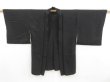 Photo3: 4602T04z460 Vintage Japanese Kimono Silk HAORI Sayagata Black (3)