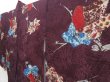 Photo2: 4602T07z420 Antique Japanese Kimono Silk HAORI  Dark grape (2)