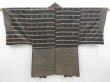 Photo2: 4602T10z420 Vintage Japanese Kimono Silk Men's OSHIMA HAORI  Brown-Gray (2)