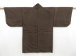 Photo4: 4602T12z630 Vintage Japanese Kimono Silk HAORI Hotei-son Dark brown (4)