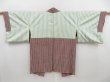 Photo6: 4603T07z720 Vintage Japanese Kimono Silk HAORI  Wine red (6)