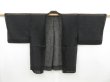 Photo5: 4603T08z180 Vintage Japanese Kimono Silk See through HAORI Stream Black (5)