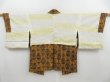 Photo6: 4603T11z590 Vintage Japanese Kimono Silk HAORI  Yellow ochre (6)