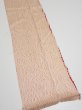 Photo2: 2T10z30  Japanese Kimono Silk  FABRIC Shibori Light cream 36.2x7.5 (2)