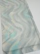 Photo2: 2T01z60  Japanese Kimono Silk  FABRIC Stream Light blue-gray 41.7x14.4 (2)