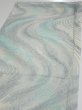 Photo3: 2T01z60  Japanese Kimono Silk  FABRIC Stream Light blue-gray 41.7x14.4 (3)