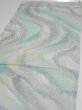 Photo3: 2T02z60  Japanese Kimono Silk  FABRIC Stream Light blue-gray 41.7x14.6 (3)