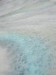 Photo4: 2T02z60  Japanese Kimono Silk  FABRIC Stream Light blue-gray 41.7x14.6 (4)