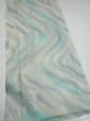 Photo2: 2T04z90  Japanese Kimono Silk  FABRIC Stream Light blue-gray 66.1x14.4 (2)