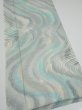 Photo2: 2T05z90  Japanese Kimono Silk  FABRIC Stream Light blue-gray 64.6x14.6 (2)