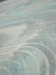 Photo4: 2T05z90  Japanese Kimono Silk  FABRIC Stream Light blue-gray 64.6x14.6 (4)