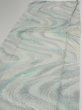 Photo3: 2T06z90  Japanese Kimono Silk  FABRIC Stream Light blue-gray 65.4x14.6 (3)