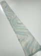 Photo5: 2T07z40  Japanese Kimono Silk  FABRIC Stream Light blue-gray 57.5x7.1 (5)