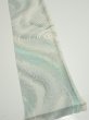 Photo2: 2T08z40  Japanese Kimono Silk  FABRIC Stream Light blue-gray 57.5x7.1 (2)